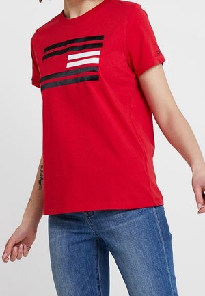 T-shirt med print - red