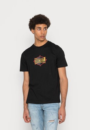 JUST - T-shirt con stampa - black