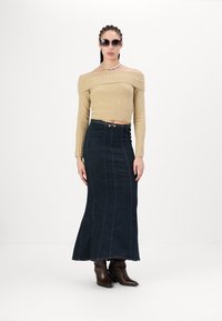 BDG Urban Outfitters TOBI MAXI - Fustă denim - rinse denim