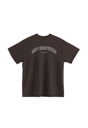 aim’n®, VARSITY BOYFRIEND T-SHIRT - Camiseta estampada - chocolate