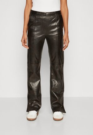 MILO SLEEK  - Pantalon en cuir - licorice