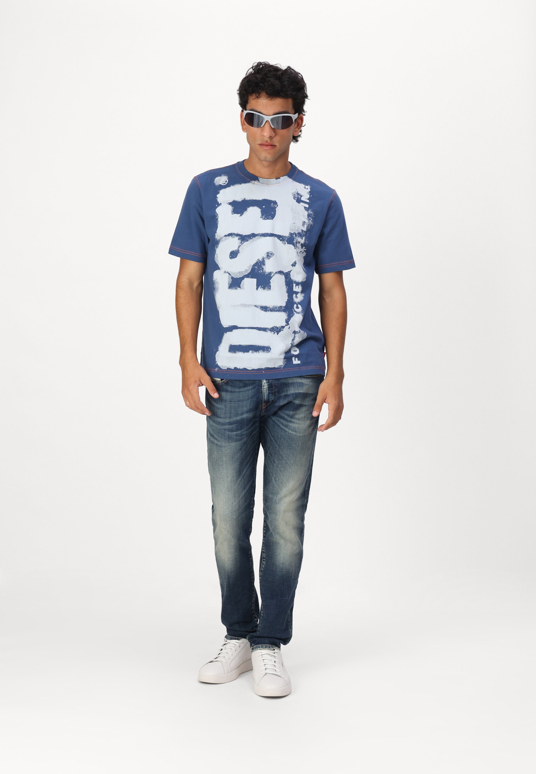 Diesel Print T-shirt - blue - Zalando.co.uk