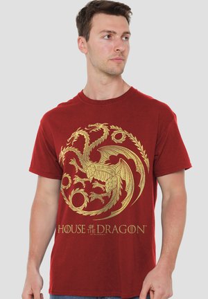 Warner Brothers, HOUSE OF THE DRAGON TARGARYEN ARMORED SIGIL - Print T-shirt - red