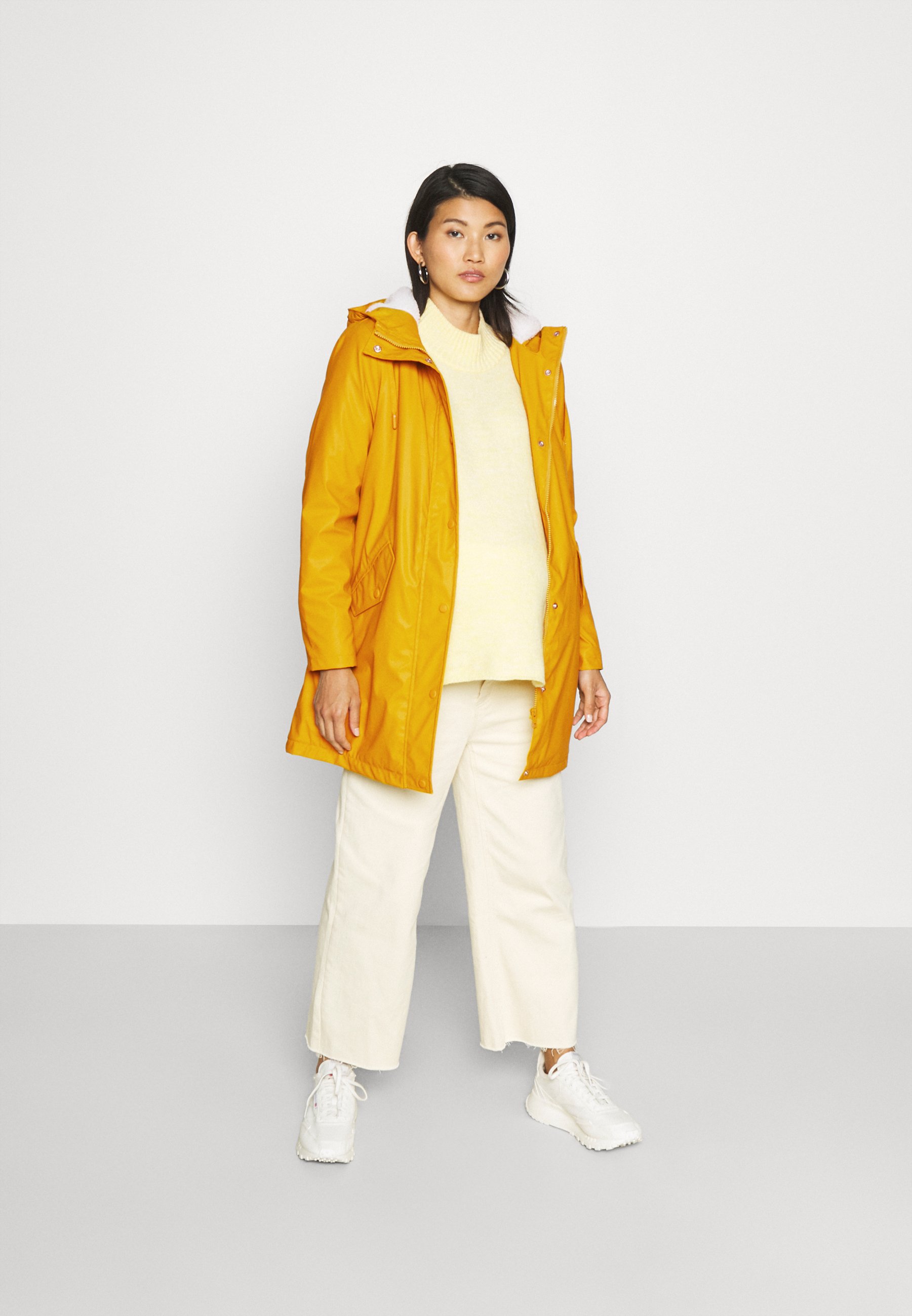 only yellow raincoat