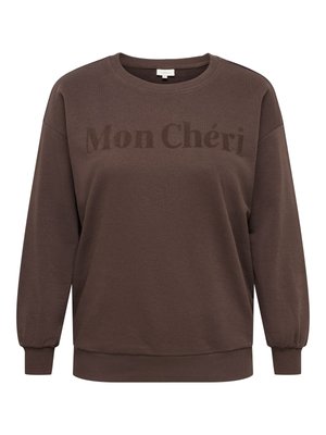 ONLY Carmakoma, SWEATSHIRTS CARVIOLETTA SWEATSHIRT - Felpa - coffee bean