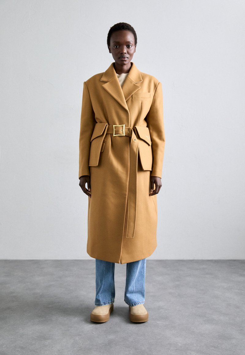 MCM BELT COAT  - Classic coat - cognac