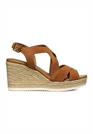 D PONZA - Sandalen met hoge hak - cognac