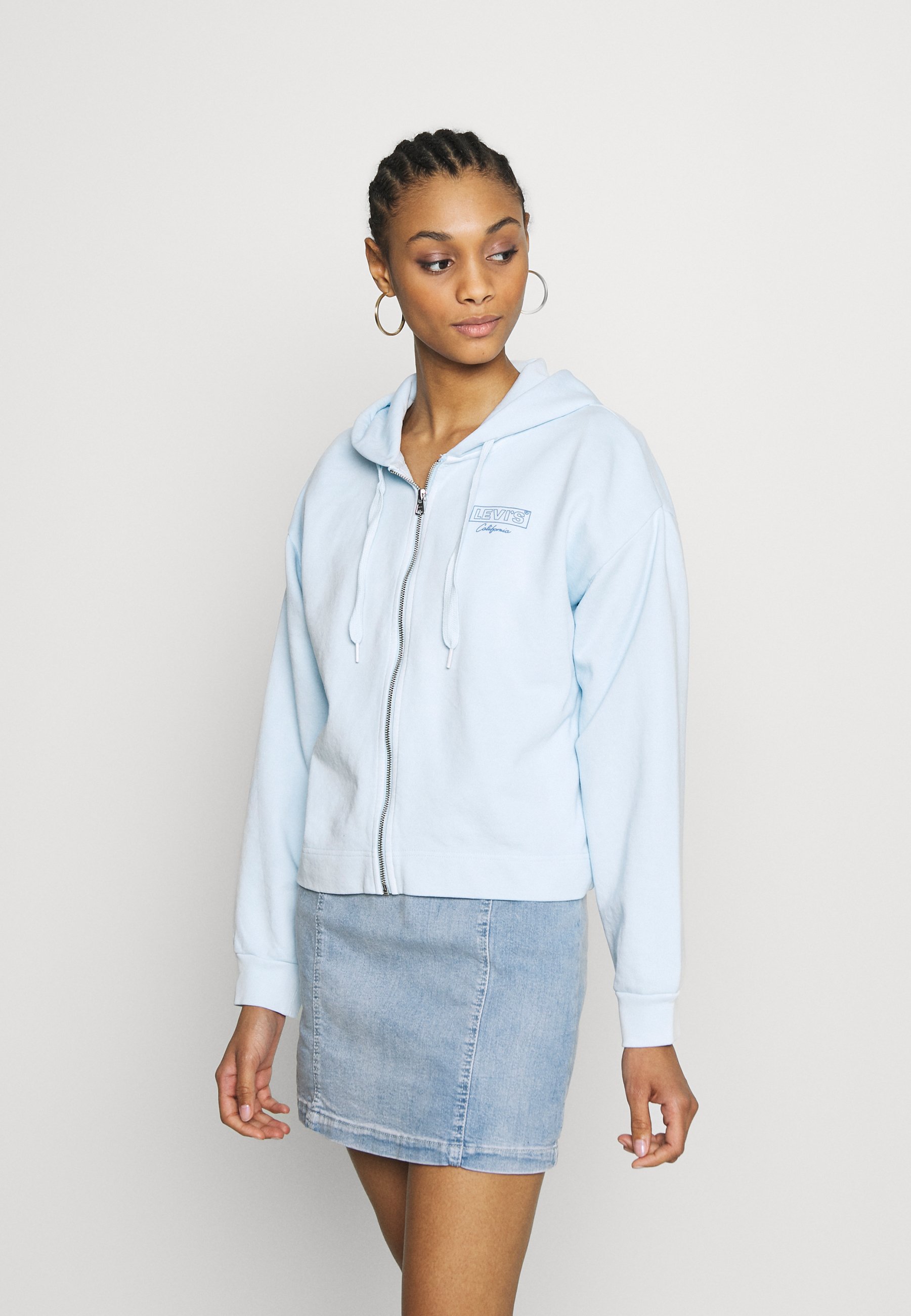 levis light blue hoodie