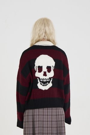 TROPHY - Neule - black/red