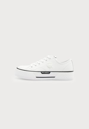 KARL LAGERFELD KAMPUS MAX RELIEF LACE - Matalavartiset tennarit - white lthr