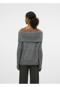 Vero Moda VMERA - Stickad tröja - medium grey melange