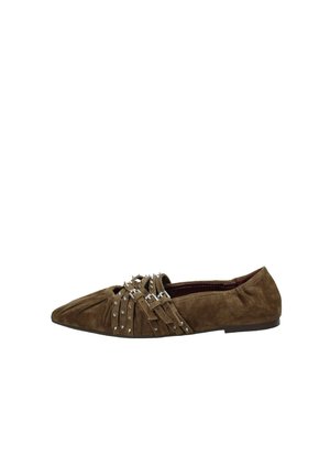 Ballerine con cinturino - marrone tabacco