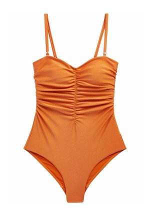 TUMMY CONTROL BANDEAU-REGULAR FIT - Badedragt - high shine orange