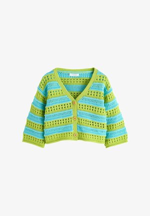 Next, REGULAR FIT - V-NECK - Kardigán - green /blue