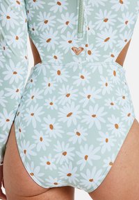 Roxy DREAM FLORAL - LONG SLEEVE - Jednodílné plavky - light green