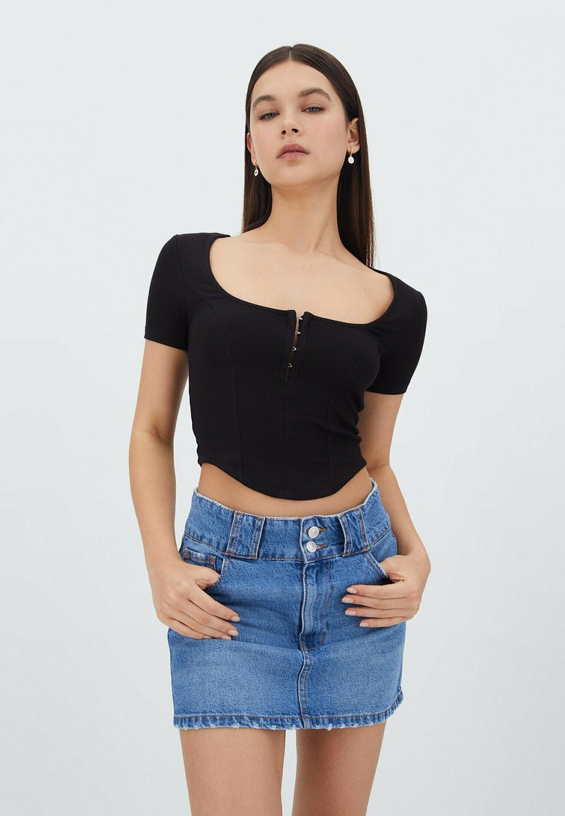 Damen Jeansröcke | Stradivarius Jeansrockmottled royal blue/royal-meliert - HE24726 Damen Jeansröcke | Stradivarius Jeansrockmottled royal blue/royal-meliert - HE24726