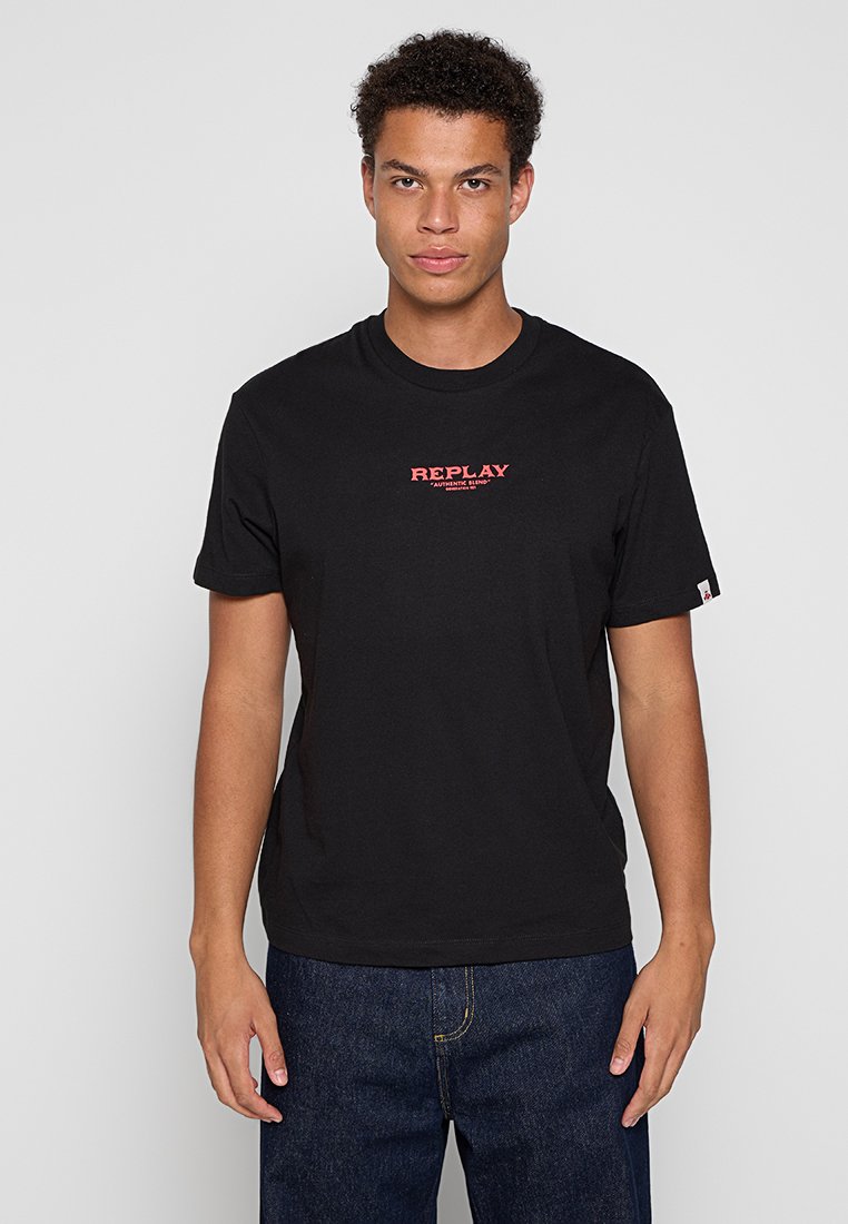 Replay T-shirt print zwart Replay T-shirt print zwart