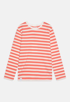 VERKSTAD LONG SLEEVE UNISEX - Long sleeved top - coral/off white