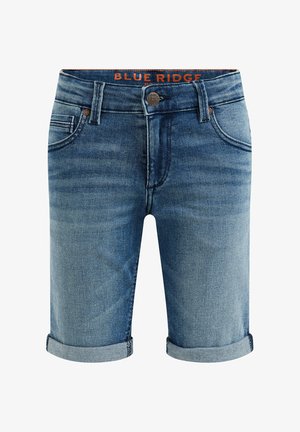 REGULAR FIT VAN JOG - Denim shorts - blue