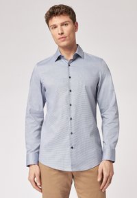 ROY ROBSON SLIM FIT MIT LEICHTER STRUKTUR - Zakelijk overhemd - grau