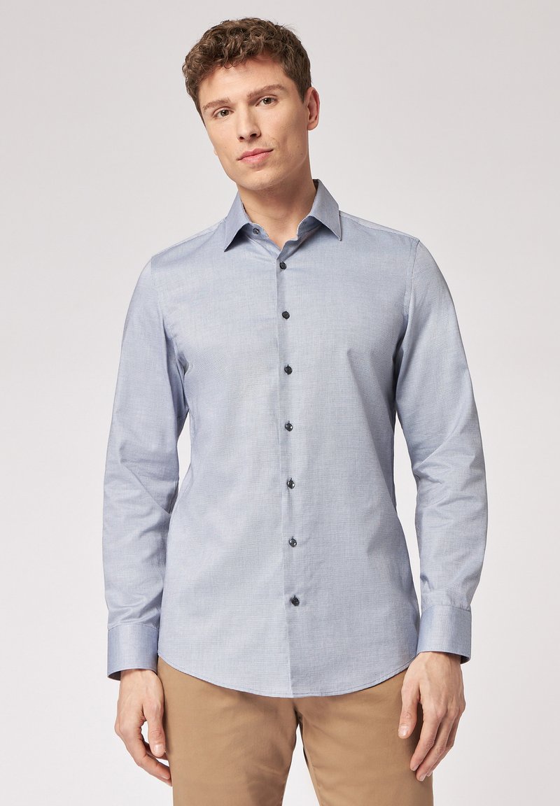 ROY ROBSON SLIM FIT MIT LEICHTER STRUKTUR - Zakelijk overhemd - grau