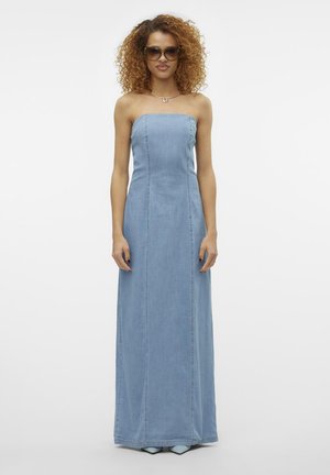 SOMETHINGNEW TUBE DRESS - Maxikleid - light blue denim