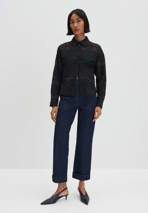 MID RISE STRAIGHT FIT CROPPED - Trousers - classic dark blue