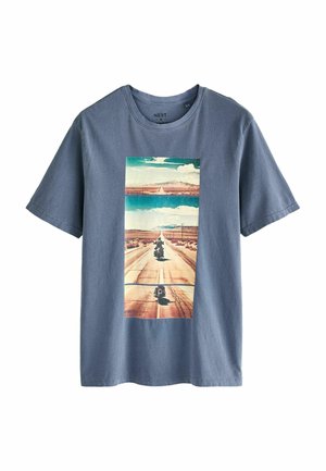 MOTORBIKE GRAPHIC   - REGULAR FIT - T-shirt print - blue