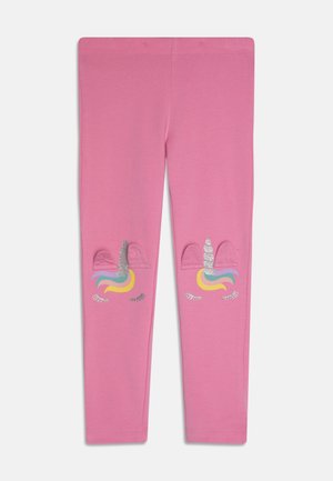 UNICORN FACE AT KNEE - Leggings - Trousers - pink