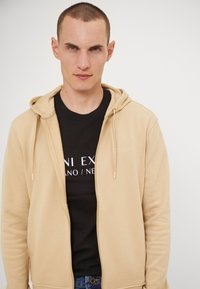 Armani Exchange FELPA - Felpa con zip - safari