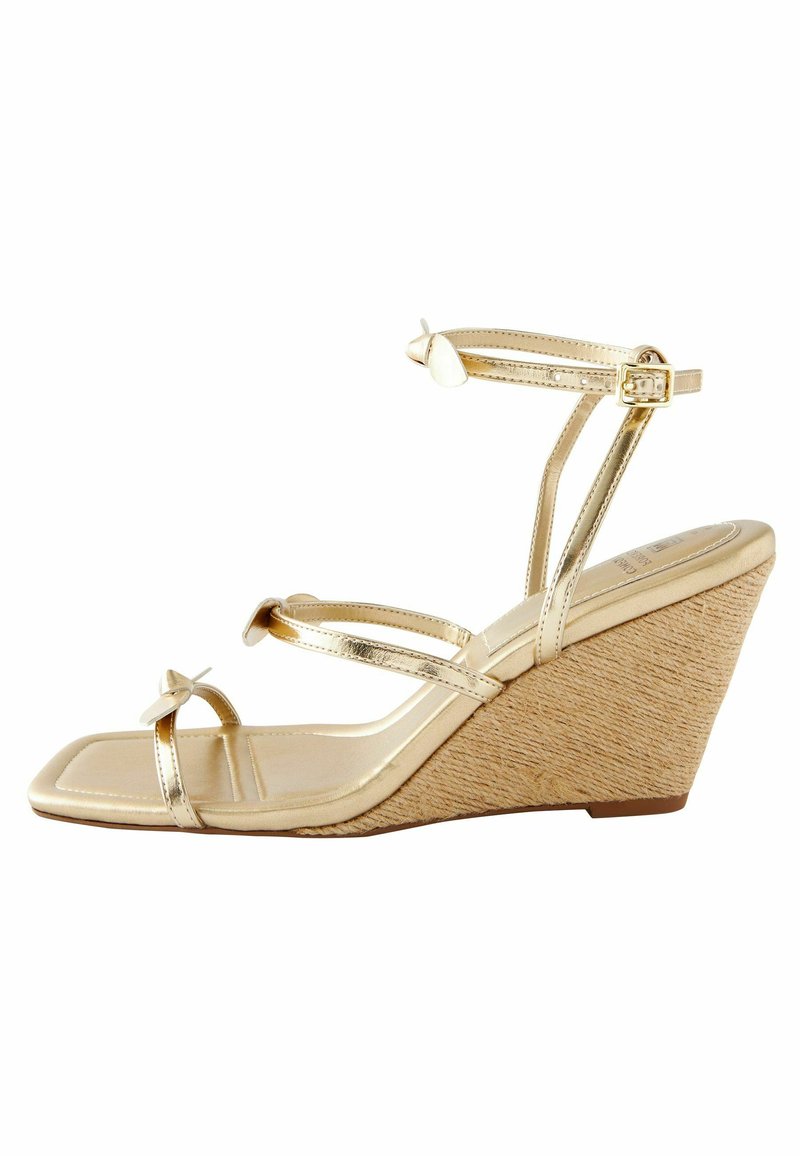 Next - FOREVER COMFORT - Sandaletter med kilklack - gold, Förstora