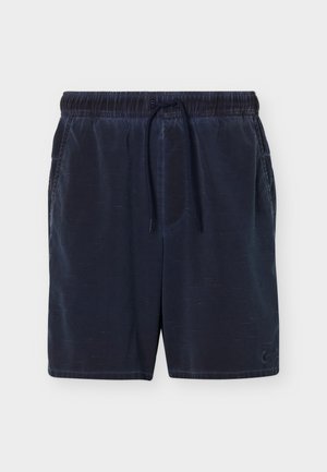 Short de sport pour homme bleu marine avec taille élastique, cordon ajustable, poches latérales et logo Nike sur l'ourlet gauche.