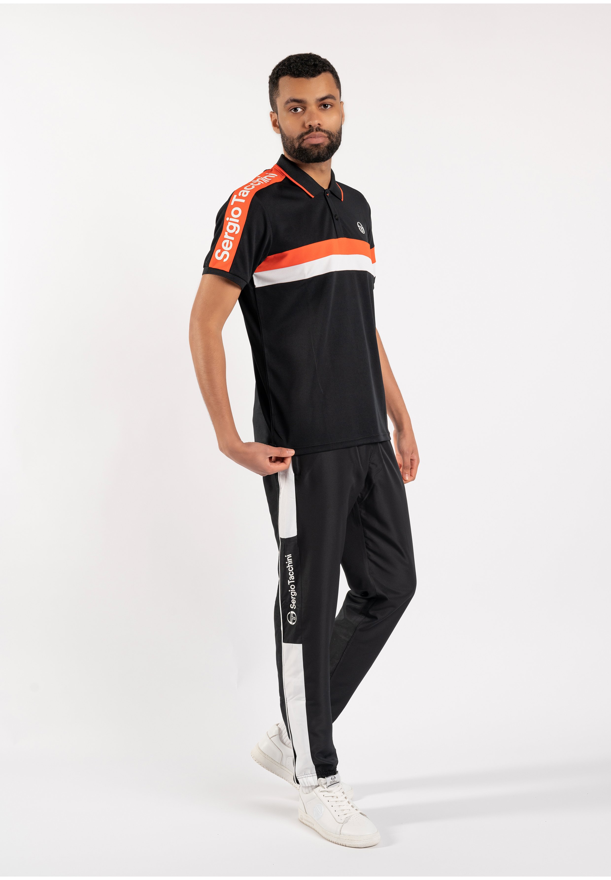 Sergio Tacchini Polo - black/flash orange/negro - Zalando.es