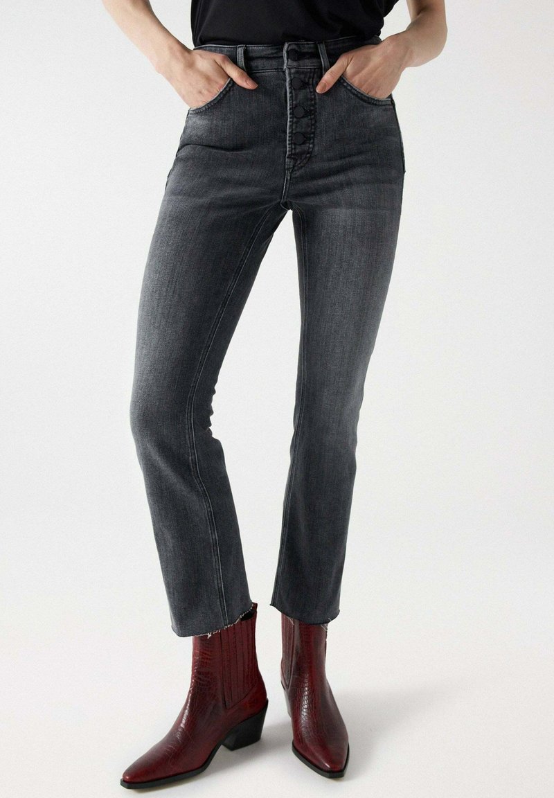 Salsa Jeans PUSH IN CROPPED FLARE Bootcut jeans schwarz/black