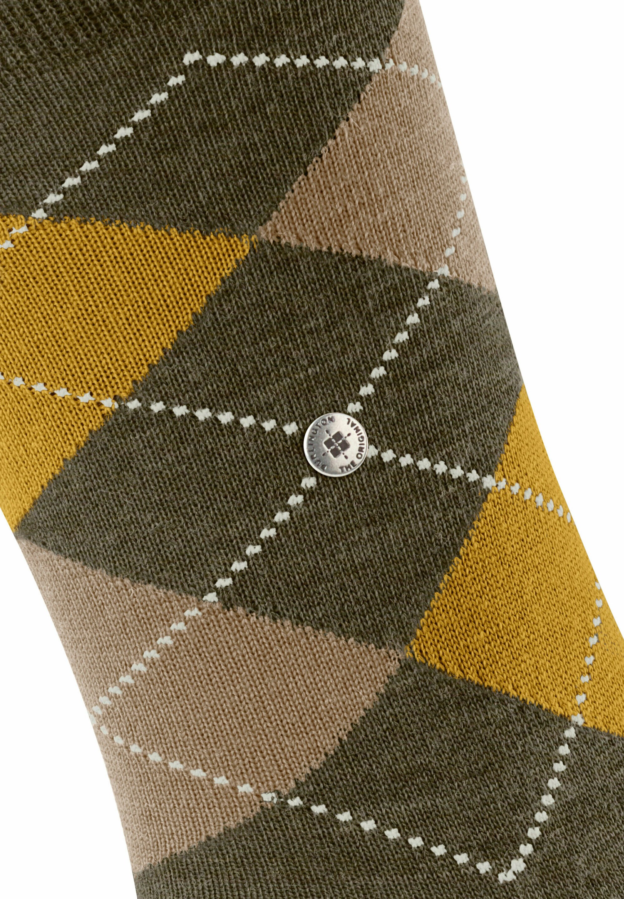Burlington Herrensocken Newcastle Melange – Atmungsaktiv, Geruchshemmend, Mit Flacher Naht & Argyle-Muster, Einheitsgröße 40-46, 1 Paar