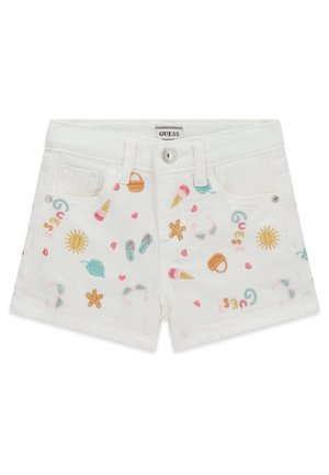 BESTICKTE - Jeansshort - mehrfarbig/weiß