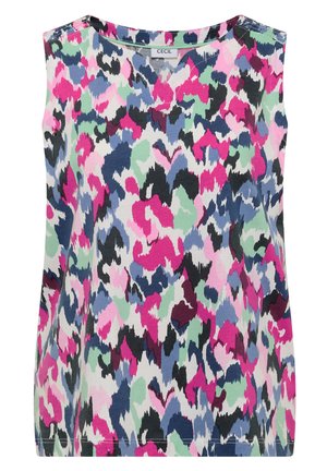 Cecil, TOP MIT SPLIT NECK UND PRINT - Débardeur - juicy lime