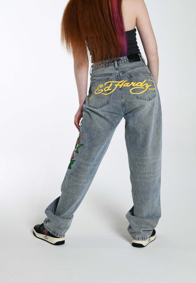 Ed Hardy DEATH BEFORE DISHONOR BOYFRIEND - Relaxed fit jeans 