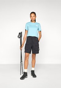 The North Face SIMPLE DOME CROPPED SLIM TEE - T-shirt imprimé - blue eclipse