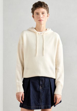 LONGSLEEVE HOOD - Φούτερ με κουκούλα - raw cream
