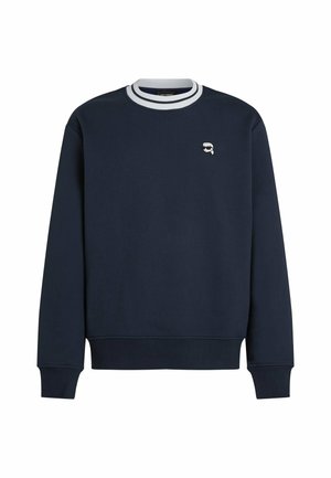 KARL LAGERFELD, KARL LAGERFELD SWEATSHIRT IKON STRIPED NECK - Sweatshirt - peacoat