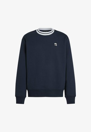 KARL LAGERFELD, KARL LAGERFELD SWEATSHIRT IKON STRIPED NECK - Sweatshirt - peacoat