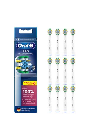 ORAL-B AUFSTECKBÜRSTEN - PRO TIEFENREINIGUNG - 12ER PACK - WHITE - Dental care tool - white