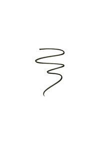 Schwarze, dünne, gewundene Linie, die einem lockeren Spiral ähnelt, mit glatter Textur vor einem weißen Hintergrund. Keine zusätzlichen Merkmale oder Details sichtbar.