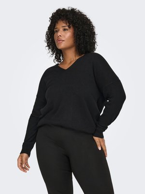 ONLY Carmakoma, CARMARGARETA LIFE LS PULLOVER KNT NOOS - Пуловер - black