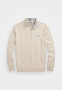 LUXURY JERSEY QUARTER ZIP PULLOVER - Μπλούζα με μακριά μανίκια - expedition dune heather