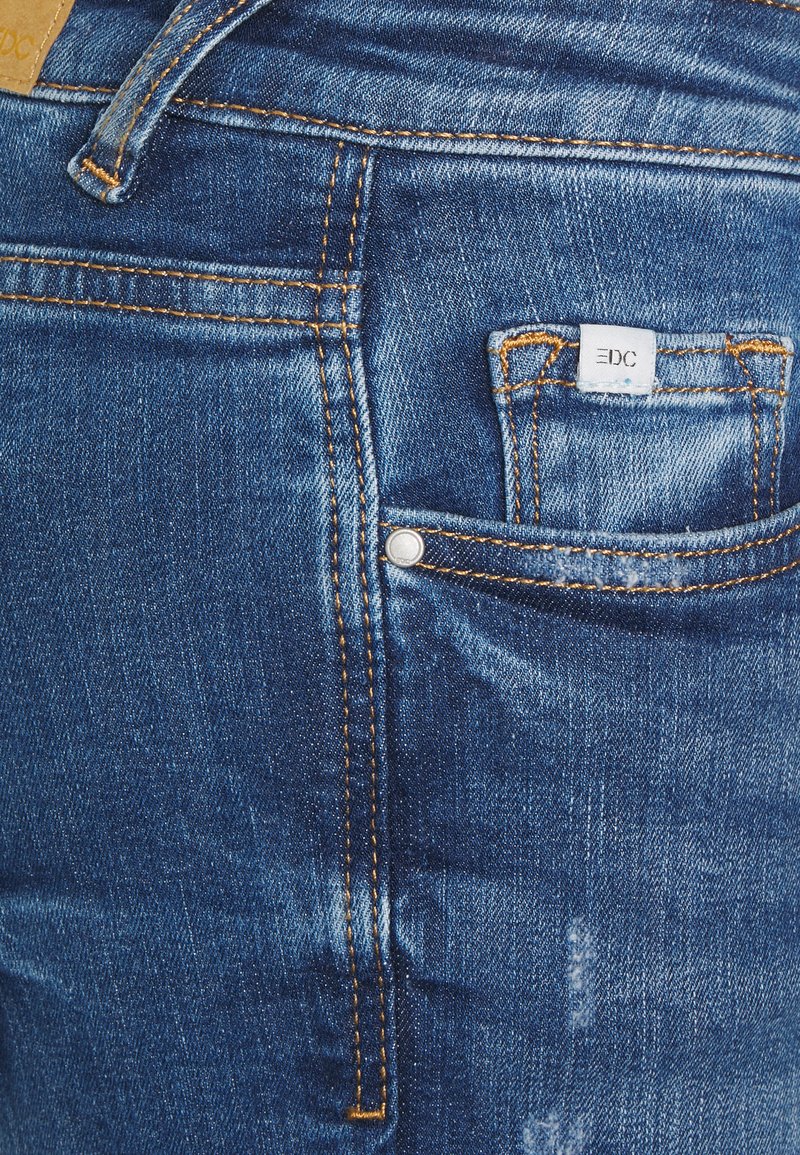 Damen Skinny | edc by Esprit RISE CROPPED Jeans Skinny Fit blue medium wash/blue denim - AN72835 Damen Skinny | edc by Esprit RISE CROPPED Jeans Skinny Fit blue medium wash/blue denim - AN72835