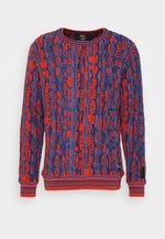 Carlo Colucci RUNDHALS UNISEX - Trui - royal/orange/oranje - Zalando.nl