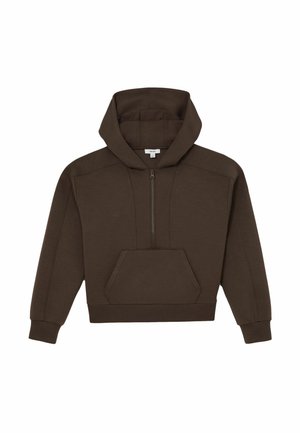 Reiss, REGULAR FIT - LOCKIE PREMIUM INTERLOCK HALF-ZIP HOODIE . - Kapuzenpullover - mocha brown