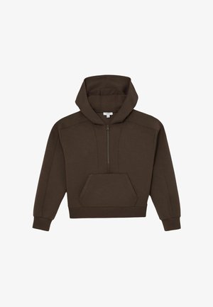 Reiss, REGULAR FIT - LOCKIE PREMIUM INTERLOCK HALF-ZIP HOODIE . - Kapuzenpullover - mocha brown